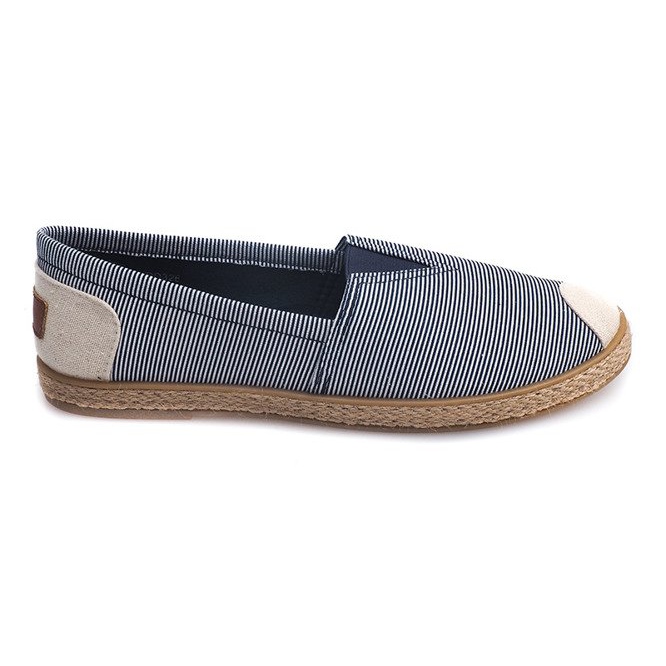 Plátěné espadrilky 326 modré tenisky modrý Plátěné espadrilky 326 modré tenisky modrý