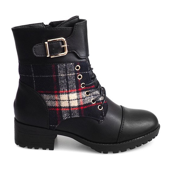 Boty Šněrovací boty Lattice B2913 Black černá