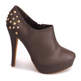 Elegantní boty na vysokém podpatku 8860P Khaki Elegantní boty na vysokém podpatku 8860P Khaki