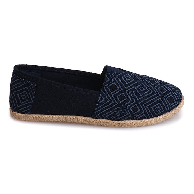 Plátěné espadrilky B211-3 modré tenisky modrý