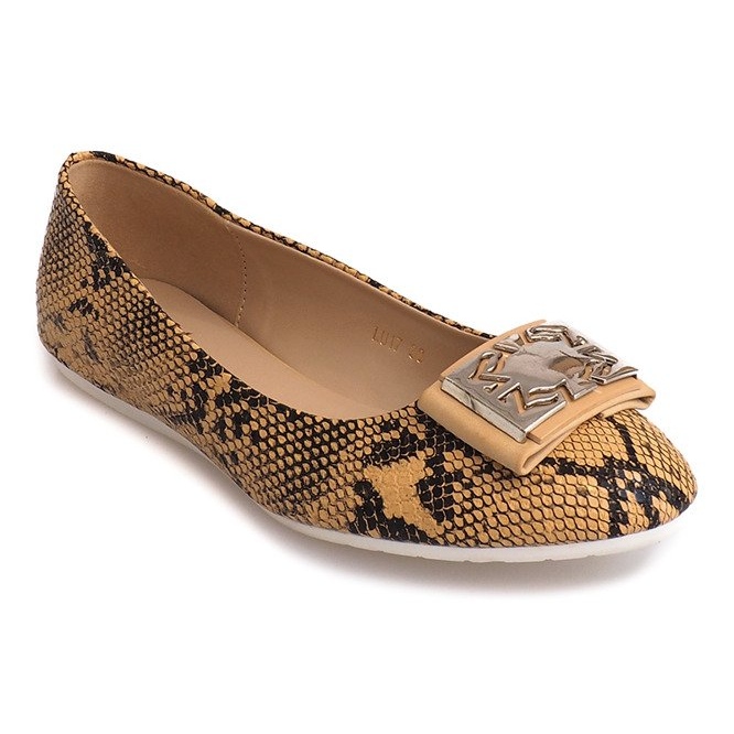 Balerínky s mašlí LU17 béžová béžový