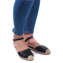 Sandály Espadrilles Ballerinas 6351 Black černý