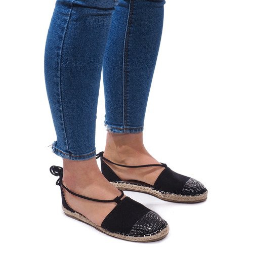 Sandály Espadrilles Ballerinas 6333 Black černá