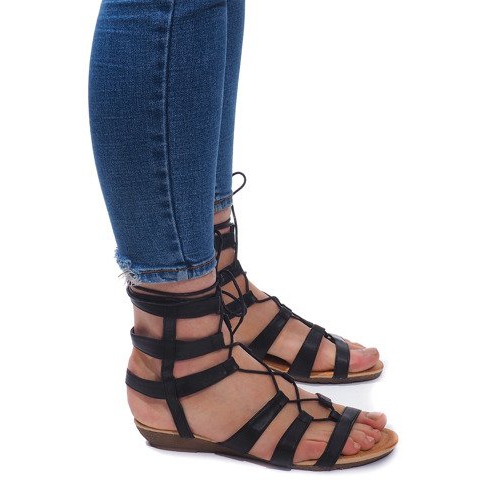 Římské sandály Gladiator 8515 černé černá