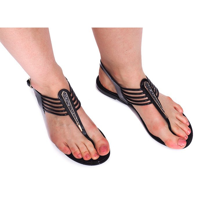 Sandály Meliski S Cyrkoniami 001-356 Černá