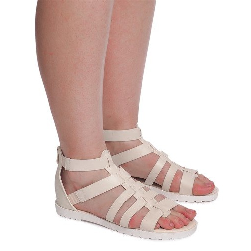 Římské sandály LEI-109 Beige béžový