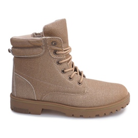 Timberki Trapery TL042-12 ZLATÁ / HNĚDÁ zlatý Timberki Trapery TL042-12 ZLATÁ / HNĚDÁ zlatý