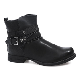 Zdobené kozačkami 037-PA Černá černý