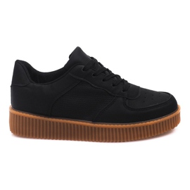 Boty Creepers na platformě B3136B-SP černé černý