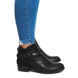 Zdobené botami LM-201 Black černá