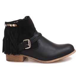Zdobené botami 341-PA černé černý