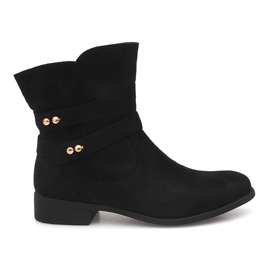 Suede Booties Jodhpur boty SG803 Black černý