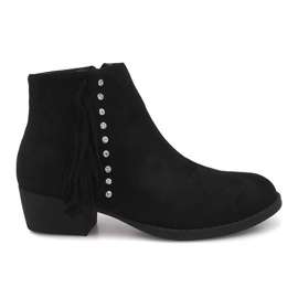 Suede Booties Jodhpur GF001 Black černý