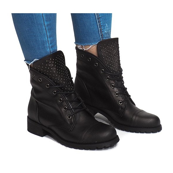 Exkluzivní boty JH180-090 černé černá