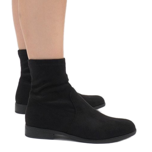 Suede Booties Jodhpur XQ99 Black černá