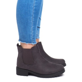 Teplé boty DD5251-4 šedé šedá