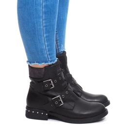 Teplé boty se sponou M170, černé černý