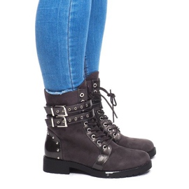 Suede Booties A-52 Grey šedá