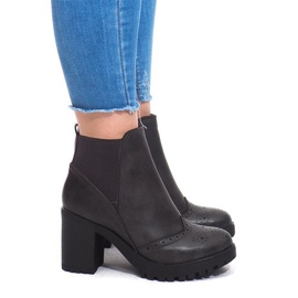 Teplé boty 35-611 Grey šedá