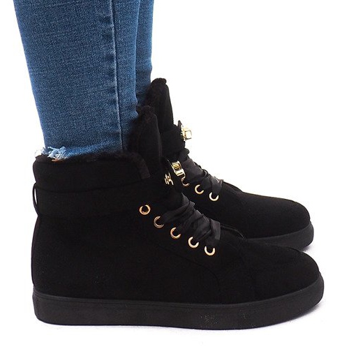 BM Teplé tenisky BOK-1122 černé černá