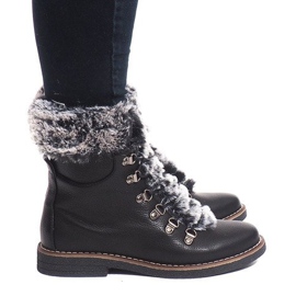 Teplé boty 6755-PA černé černý