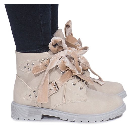 Teplé extravagantní boty TL0129-4 béžové béžový