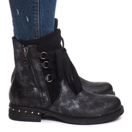 Teplé, nošené boty S113 Black černý