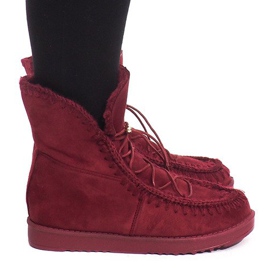 Dobře izolované boty R148 Burgundsko červené