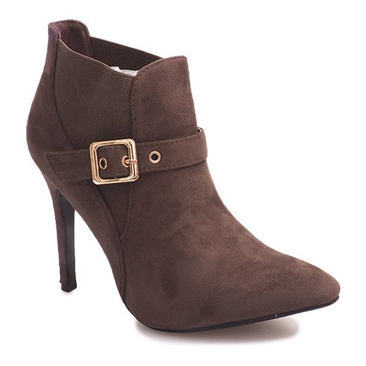 Boty na vysokém podpatku semišové PK097 Khaki vícebarevný zelená Boty na vysokém podpatku semišové PK097 Khaki vícebarevný zelená