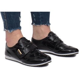 Black Brogues se suchým zipem Denise černá Black Brogues se suchým zipem Denise černá