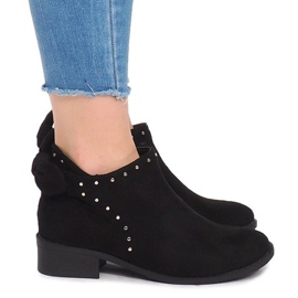 Semišové boty se zipem LL230 černé černý