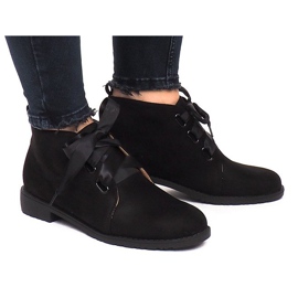 Semišové kozačky Luky 100-815 černé černý