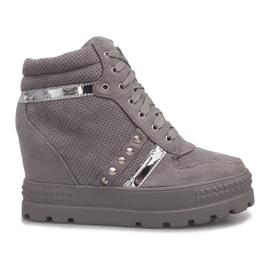 Šedé semišové tenisky Maxime šedá