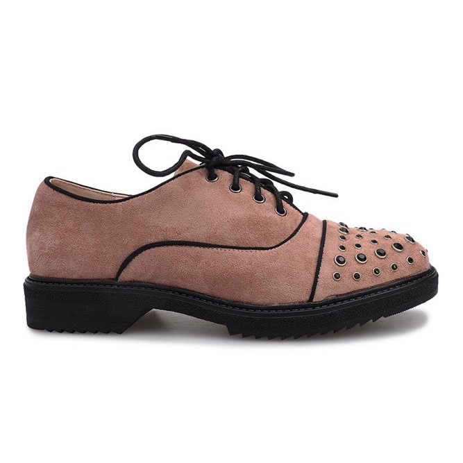 Růžové brogues s cvočky Raymonde růžový Růžové brogues s cvočky Raymonde růžový