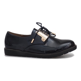 Tmavě modré lakované boty Rose námořnická modrá