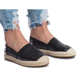 Černé espadrilky s knoflíky Dolita černý