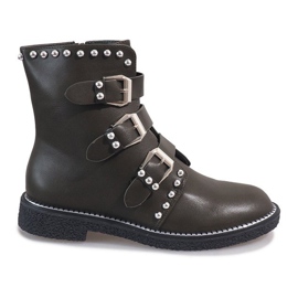 Zelené boty s cvočky WD-713 vícebarevný zelený