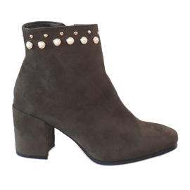 Extravagantní zelené kotníkové boty na sloupku X9079 vícebarevný zelená Extravagantní zelené kotníkové boty na sloupku X9079 vícebarevný zelená