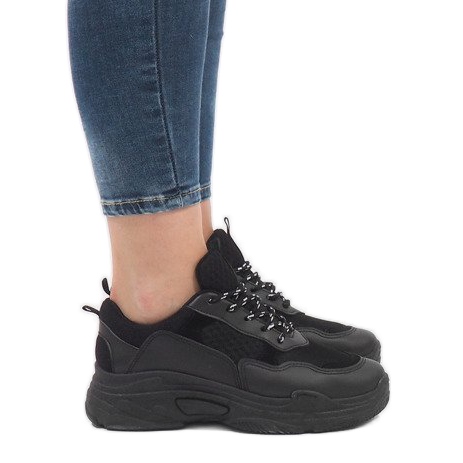 Černá módní sportovní obuv 1801
