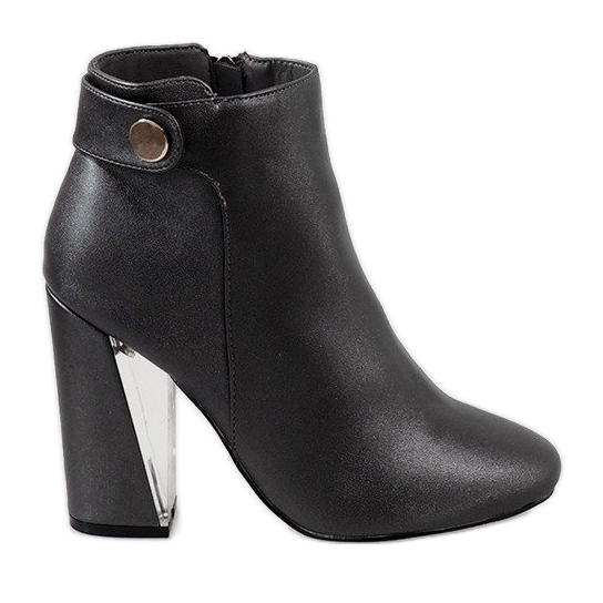 Šedé boty na sloupku MJ1515 šedá Šedé boty na sloupku MJ1515 šedá