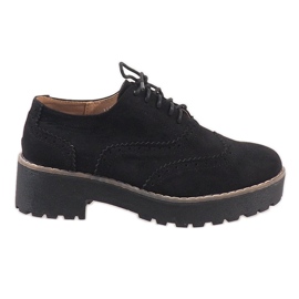 Černé jazzové boty na vysokém podpatku LL185 černá