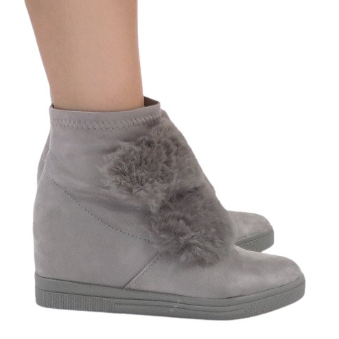 Šedé izolované tenisky H6503A-26 šedá Šedé izolované tenisky H6503A-26 šedá