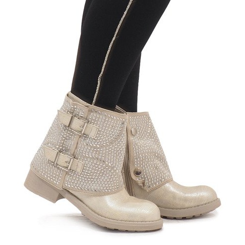 Marquiiz Zlaté zdobené boty 6352-PA zlatý