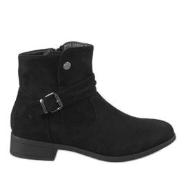 Kayla Shoes Černé kozačky JKD-52 černý