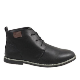 Pánské černé zateplené polobotky 989-1 černý