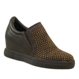 Zelené tenisky na klínku XW37005 zelený