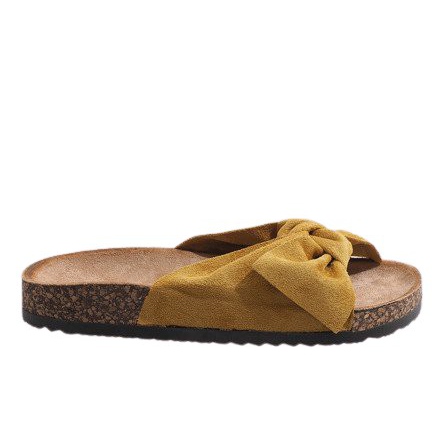 Žluté pantofle s mašlí N-48 žlutá Žluté pantofle s mašlí N-48 žlutá