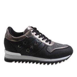 Černé klínové tenisky G-127 černý