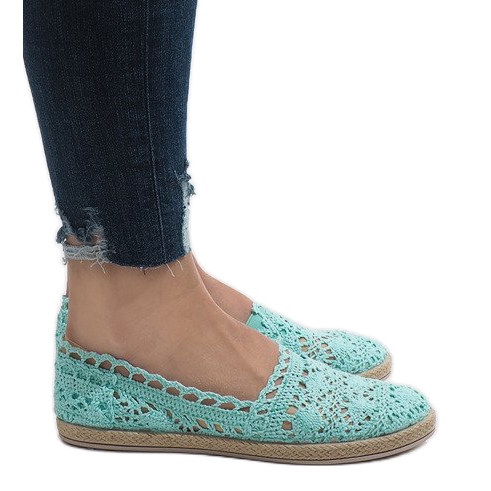 Zelené tenisky s krajkou JX57P zelená