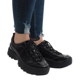 Černá módní sportovní obuv 82017 černý